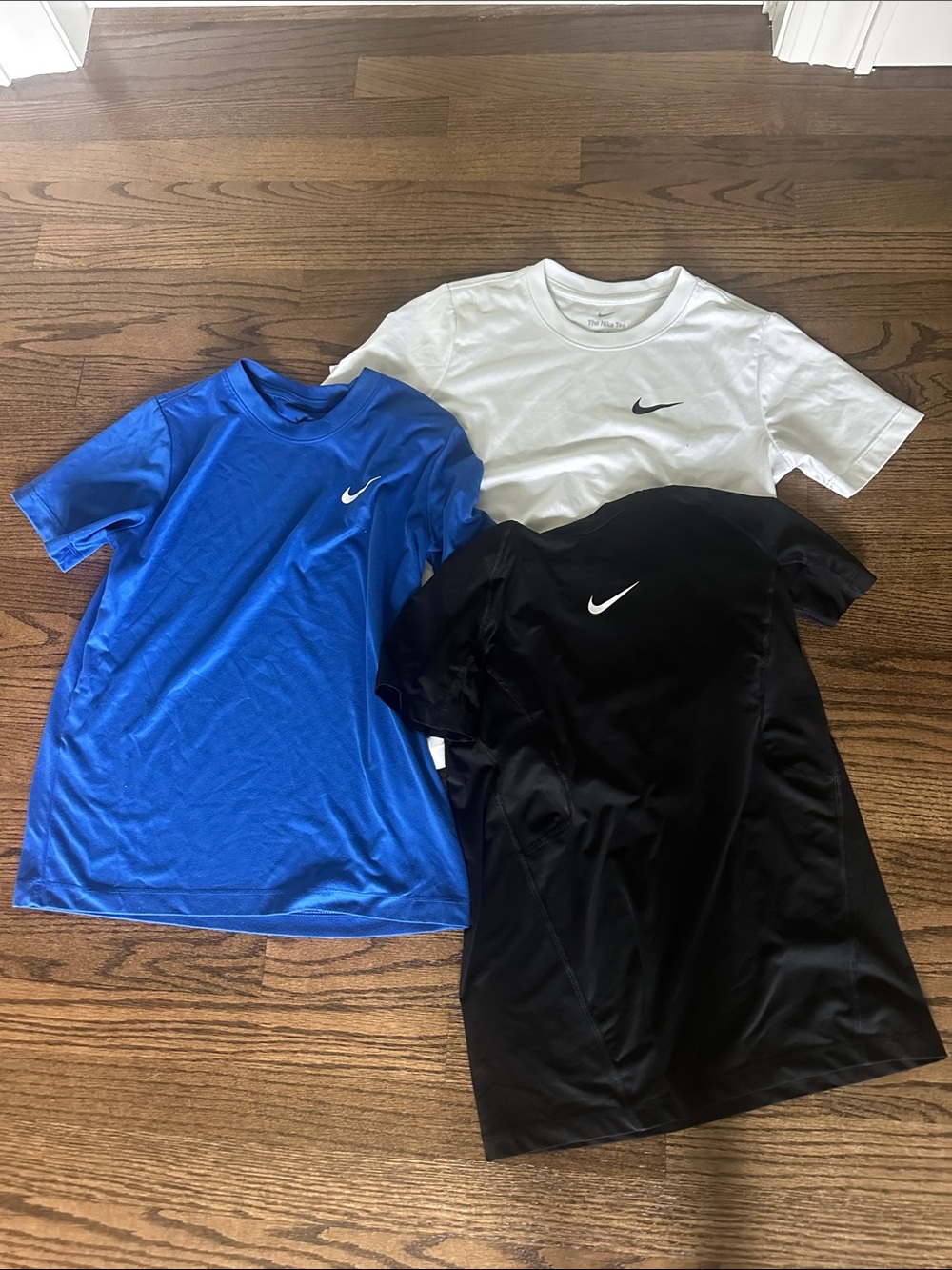 Nike Kids Short-Sleeve Performance Tees - Blue, White, Black